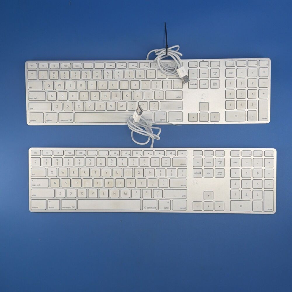 Apple A1243 Wired Keyboard USB Numeric Keypad Tested Lot of 2